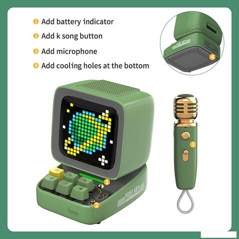 Беспроводная колонка Divoom Ditoo-Mic (голубой)