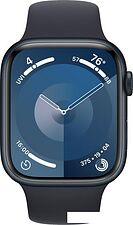Умные часы Apple Watch Series 9 45 мм (алюминиевый корпус, полуночный/полуночный, спортивный силиконовый ремешок M/L) Умные часы Apple Watch Series 9 45 мм (алюминиевый корпус, полуночный/полуночный, спортивный силиконовый ремешок M/L)