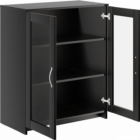 Тумба Mio Tesoro Сириус 2 двери со стеклом 78x95 2.02.03.360.5 (дуб венге)