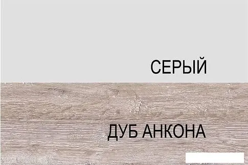 Шкаф-пенал Anrex Alesia 3D/60-F1 (серый/дуб анкона)