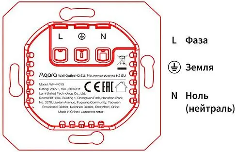 Умная розетка Aqara Aqara Wall Outlet H2 WP-P01D