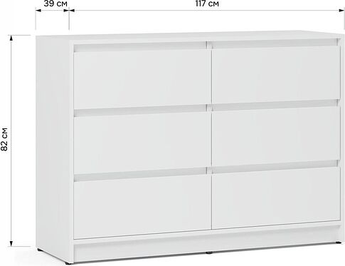 Комод ЭлиГард Brighton 6S (белый)