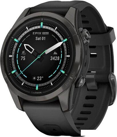 Умные часы Garmin Epix Pro Gen 2 Sapphire 42 мм (карбоново-серый титан/черный)