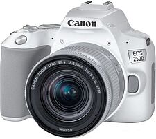 Зеркальный фотоаппарат Canon EOS 250D Kit 18-55 IS STM (белый) Зеркальный фотоаппарат Canon EOS 250D Kit 18-55 IS STM (белый)