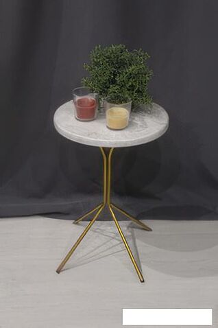 Журнальный столик Sheffilton SHT-CT12-1 (золото/бетон хафит)