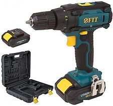 Дрель-шуруповерт FIT CD-14WC (с 2-мя АКБ, кейс)