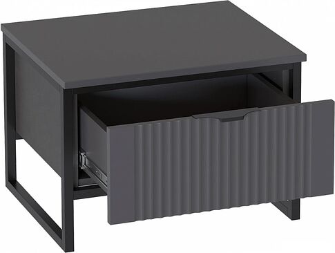 Тумба Мебельград Нора с ящиком (металл бруклин/графит)