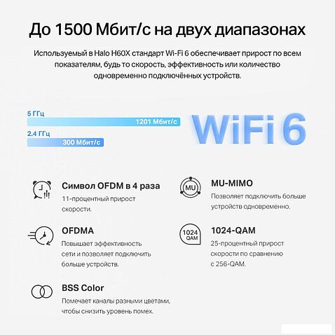 Wi-Fi система Mercusys Halo H60X (3 шт)
