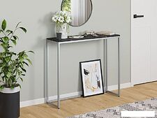 Консольный стол LoftyHome Мальборк 1627986 (мрамор блэк/серебро) Консольный стол LoftyHome Мальборк 1627986 (мрамор блэк/серебро)