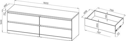 Комод Mio Tesoro Varma Prime 4D (белый)