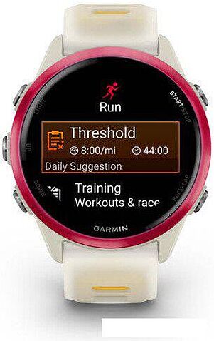 Умные часы Garmin Forerunner 570 42 мм (бежевый/розовый)