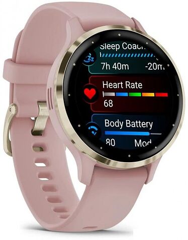 Умные часы Garmin Venu 3S (розовый, с силиконовым ремешком)