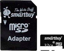 Карта памяти Smart Buy microSDHC Class 10 32GB (SB32GBSDCL10-01)