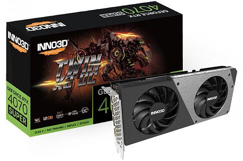 Видеокарта Inno3D GeForce RTX 4070 Super Twin X2 OC N407S2-126XX-186162N