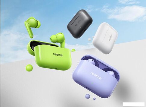 Наушники Realme Buds T200 (зеленый)