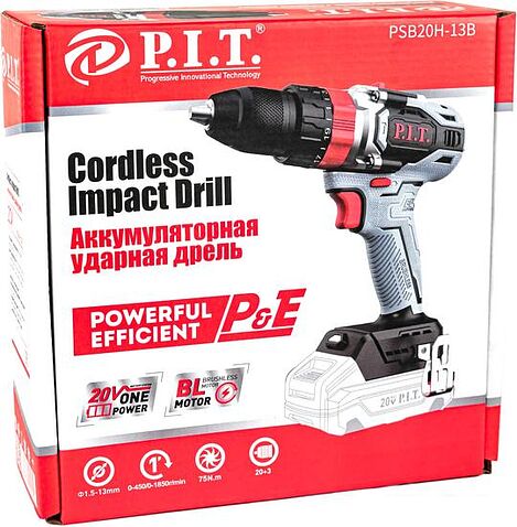 Ударная дрель-шуруповерт P.I.T PSB20H-13B (без АКБ)