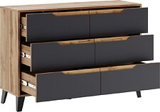 Комод ЭлиГард Eyva 6S (дуб вотан/графит)