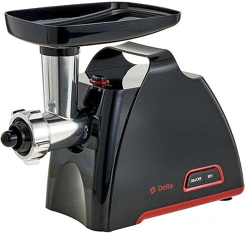 Мясорубка Delta DL-6104M (черный/красный)