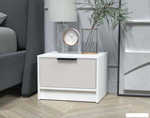 Комоды, тумбы Интерлиния Концепт КТ-ТК1-35 (персидский жемчуг/белый платинум)