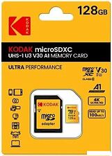 Карта памяти Kodak Ultra Performance microSDXC 128GB EKMSDM128GXC10HPRK (с адаптером)