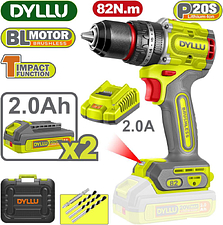 Ударная дрель-шуруповерт Dyllu DTCDP8285 (с 2-мя АКБ, кейс)