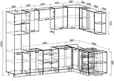 Готовая кухня Интерлиния Мила Лайт 1.88x2.8 правая без столешницы (дуб золотой/антрацит) Готовая кухня Интерлиния Мила Лайт 1.88x2.8 правая без столешницы (дуб золотой/антрацит)