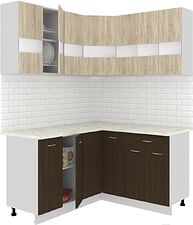 Угловая кухня Кортекс-мебель Корнелия Экстра 1.5x1.5м (дуб сонома/венге/королевский опал)