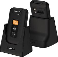 Кнопочный телефон Maxvi E5 up (черный)