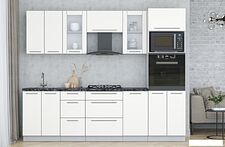 Кухонный модуль Интерлиния Мила Пластик 2.6 (зефирный/зефирный/кастилло темный)