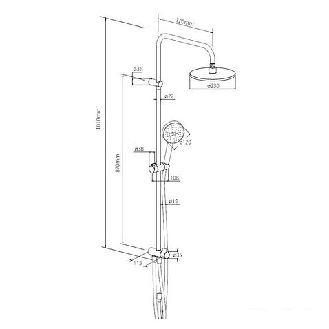 Душевая система Damixa Origin Bit 977700300