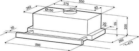 Кухонная вытяжка Krona Kamilla 600 TK 1 мотор КА-00008313 (белый)