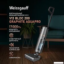 Пылесос Weissgauff V13 BLDC 200 Graphite AquaPro Пылесос Weissgauff V13 BLDC 200 Graphite AquaPro
