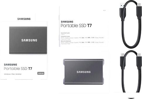 Внешний накопитель Samsung T7 500GB (черный)