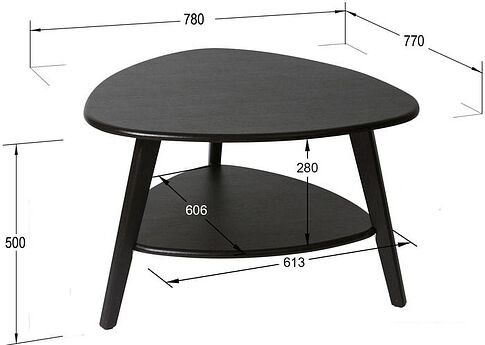 Журнальный столик Калифорния мебель Бруклин (венге)