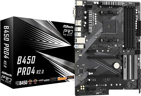 Материнская плата ASRock B450 Pro4 R2.0