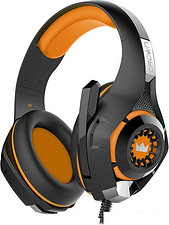 Наушники с микрофоном CrownMicro CMGH-102T USB (оранжевый)