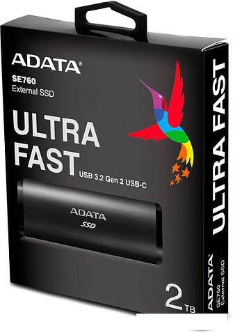 Внешний накопитель A-Data SE760 2TB ASE760-2TU32G2-CBK (черный)