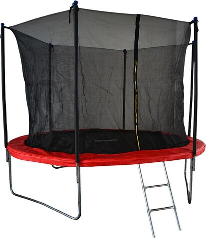 Батут GoUP Elite 10FT (с сеткой и лестницей, красный)