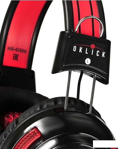 Наушники с микрофоном Oklick HS-G300 Armageddon (черный/красный)