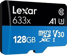 Карта памяти Lexar 633x microSDXC LSDMI128BB633A 128GB (с адаптером) Карта памяти Lexar 633x microSDXC LSDMI128BB633A 128GB (с адаптером)