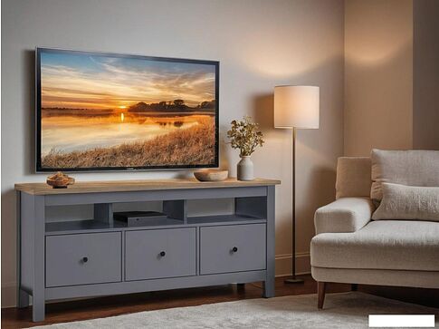 Тумба Mio Tesoro Сага 3 ящика 2.08.03.090.15 (серый/ясень)