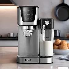 Рожковая кофеварка Kitfort KT-7552 Рожковая кофеварка Kitfort KT-7552
