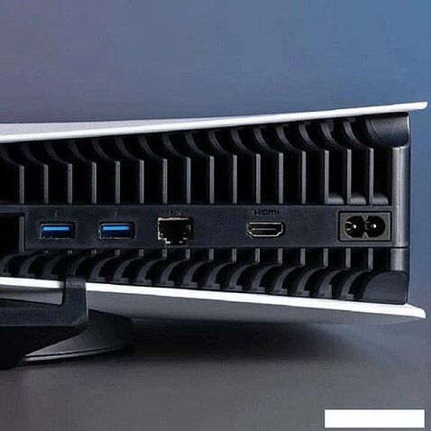 Игровая приставка Sony PlayStation 5 Slim (2 геймпада, белый/черный)