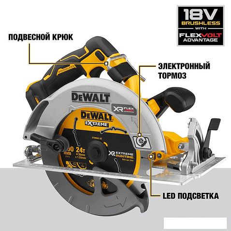 Дисковая (циркулярная) пила DeWalt DCS573NT-XJ (без АКБ, кейс)