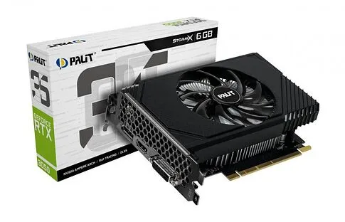 Видеокарта Palit GeForce RTX 3050 StormX 6GB NE63050018JE-1072F