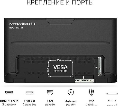 Телевизор Harper 65Q851TS