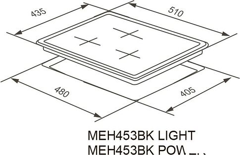 Варочная панель Meferi MEH453BK Power