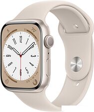 Умные часы Apple Watch Series 8 45 мм (алюминиевый корпус, звездный свет/звездный свет, спортивный силиконовый ремешок M/L) Умные часы Apple Watch Series 8 45 мм (алюминиевый корпус, звездный свет/звездный свет, спортивный силиконовый ремешок M/L)