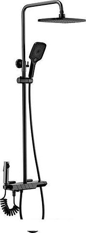 Душевая система  Rea Rob black REA-P6627