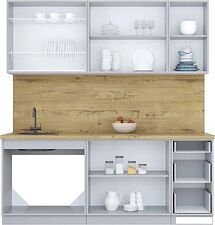 Кухонный модуль Интерлиния Мила Пластик 2.0 Б (зефирный/зефирный/кастилло темный) Кухонный модуль Интерлиния Мила Пластик 2.0 Б (зефирный/зефирный/кастилло темный)